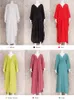 التغطية الصلبة Vneck Batwing Sleeve بالإضافة إلى حجم الفستان Maxi فضفاضة للنساء شاطئ الصيف ارتداء بدلة السباحة الطويلة الطويلة.