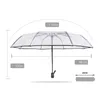 Paraplyer automatiska transparenta paraguas vikta paraply regn kvinnor män kvinnlig sol auto vindtät klar klar