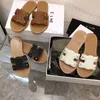 TRIOMPHE Slippers Ontwerper Sandalen muilezels triomphe lederen dames luxe mode slipper zomer strand sandalen dia's Met originele doos