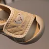 サンダル0〜4歳の夏の子供靴ソフトソールビーチシューズリトルベアキャンバスベビーサンダルガールズペルレイド幼児スライドG03252 230515