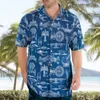 Chemises décontractées pour hommes vaisseau spatial 3D plage hawaïenne 2023 été Anime Chemise à manches courtes Streetwear surdimensionné 5XL Camisa Social Chemise