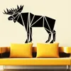 Wall Stickers Nordic Elk Geometric Animals Car Triangles Lines Decal Bull Full Body Window Sticker Handmade