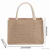 Boodschappentassen jute tas tassen grote capaciteit jute winkelen handtas reis strandzakken ambachten cadeau opslag boodschappen tas dames shopper eco tas