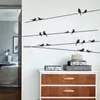 Kids' Toy Stickers Black Birds on the Wires Wall Stickers Art Design Stickers Home Decoration Wall Decals Glass Window Sticker for Kids Room