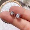 Boucles d'Oreilles Clou Huitan Tendance Solitaire Rond CZ Pour Filles Style Simple Et Élégant Cadeau Fantaisie Femme Ados Bijoux