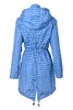 معاطف الخندق النسائية النساء 2023 فصل الشتاء الشتاء رقيقة معطف البولكا دوت امرأة zip-up