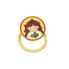 16162 Baby Girls Cabelo Corda Cartoon Linda garota Rainbow Heart Kids Hair Ring Heltic Elastic Hair Band crianças Anéis