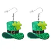 Wanduhren Damen Ohranhänger Festival Schmuck Geschenke Mode Ohrringe Schicke Patricks Day Kinder baumeln Ohrstecker Kleeblatt