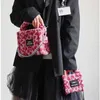 Axel kvinnlig leopard kvinnors päls vinter satchels totes lyxväska faux märke pursar handväskor design minitelefon