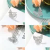 Band Rings New Super Fairy Zircon Butterfly Open Index Finger Ring Fashion Temperament Sweet Wild Love Female Jewelry Drop Delivery Dhnno