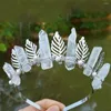 Haarclips Luxe Natural White Crystal Crown Handmade Accessoires Palm Leaf Pearl Bruids Tiaras Party Sieraden Gift Hoofdbanden