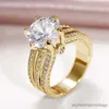 Band Rings Gorgeous Women's Wedding Rings with Pink/White Cubic Classic Eternity Engagement Rings Drop Jewelry