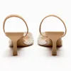 サンダルトラフザザレディースポイントヘッドハイヒールサンダルサマーファッションパールデコレーションスリングバック女性ポンプセクシーな女性靴230515