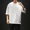 Herren T-Shirts Hip Hop T-Shirt Männer Schöner Sommerdruck Halbarm T-Shirts Herrenmode Kausal Baumwolle Streetwear T-Shirts Solide Tops T-Shirt L230515