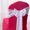 19 Colors Chair Sashes Elastic Chair Covers With Silk Bow For Event Party Wedding Decoration Ribbon Streamer