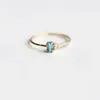 Ringas de banda Rings retro feminino e azul de cristal anel de cristal