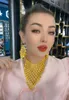 Серьги по ожерелью набор Dubai 24K Gold Lated Bridal Wedding Женские украшения CHD20990