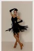 Stage Wear Fringe Salsa Cha Latin Dress Orange Black Yd14