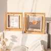 Frames 1PS Wooden Picture Po Table Display Double Side Pressed Flower Plant Specimen Herbarium Clip Glass Frame