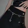 Ceintures Bling Love Love Heart Chain Belt for Women Sexy Metal Waist Luxury Designer Brand Robe Jeans Decoration