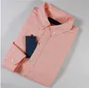 2023S polos décontractés à manches longues pour hommes printemps et automne coton d'affaires Oxford filé chemise non repassante chemise formelle ajustée cheval coloré