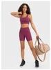 Lu Yoga Outfit Banns Fitness Running Street Summer Women йога Шорты Ribed Pattern Ощущение обнаженного на улице с высокой талией.