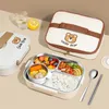 Bento Boxes 304 Stainless Steel Lunch Box For Adults Kids School Office Microwavable Bento Box With Bag Insulated Food Storage Containers 230515