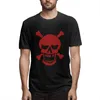 Herren-T-Shirts, lustiger Totenkopf-Knochen-Pirat, bedruckt, kurzärmelig, Sommer, lässig, Baumwolle, Top, T-Shirt, Streetwear