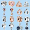 925 charm pärlor tillbehör passar pandora charms smycken smycken present glas hjärtballong krona klassisk mode dingle