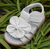 Sandalen Echte lederen meisjes Sandalen Witte Summer Walker Schoenen met vlinder Antislip Sole Kids Toddler 12.3-18.3 Insole 230515