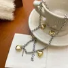 Chains Heart Charm Drop Necklaces For Women Cute Korean Fashion Necklace Y2k 2000s Jewelry Simple Minimalist