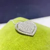 Corazón hecho a mano Coste de joyería de lujo 925 Pavo de plata esterlina Sapphire Cz Diamond Gemstones Partido Collar de clavícula para amantes GI 1L3D