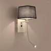 Lampes murales lampe à LED interrupteur contrôle applique Arc Angle droit lumière chevet salon couloir éclairage intérieur avec Port USB