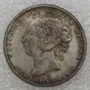 1876 ​​Storbritannien 50 cent silverpläterade kopieringsmynt