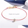 Charm Armbänder Armband Pflaume Blume Paar Frau Rote Linie Faden Schnur Seil Schmuck Für Frauen Drop Lieferung Dhgarden Dhvcm