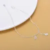 Link Bracelets Silver Color Jewelry Star Moon Charm Anklet For Women Girls Friend Foot Barefoot Leg