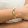 Chain Handmade Gold Bead Bracelet 14K Gilded Bracelet Gold Jewelry Poho Bracelet Retro Poho Women's Jewelry 230512