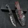 ML M33強力なサバイバルストレートナイフZ-Wear Stone Wash Drop Point Blade Full Tang BlackG10ハンドル屋外固定ブレード戦術ナイフ