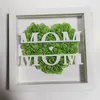 Cadres personnalisés fêtes des mères fleur ombre boîte bricolage mots cadre photo mémoire Rose vitrine cadeau d'anniversaire