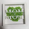 Frames gepersonaliseerde moeders dagen bloem schaduwdoos diy woorden fotolijst geheugen roos weergave case cadeau