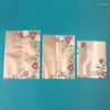 Present Wrap 100 Pieces Flower Mooncake Packaging Påsar handgjorda ägg-yolk skarpa kexkakor