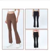 Women Yoga Flared Pants Summer Ladies High Waist Slim Fit Belly Bell-bottom Trousers Shows Legs Long Yoga ll2303