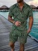 Mens Tracksuits Summer Tracksuit 3D Printed Fashion Polo ShirtShorts Set Home Luxury Casual Tshirt Shirt Quick Drying Suit 230512