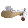 Les sandales attirent le beau talon de bloc de maille ivoire fait sur commande 9CM pour le bout carré d'invités de mariage