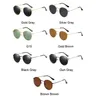 Solglasögon vintage polariserad man mode märke designer solglasögon manlig klassisk rund lyx svarta förare nyanser