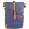 Zaino Uomo Donna Vintage Tela Pelle Cotone Zaino Libro da alpinismo Viaggio Borsa da scuola mimetica militare 13"