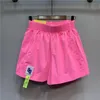 Damen-Shorts DAYIFUN Sommer-Frauen-Süßigkeit-Farben-Shorts mit hoher Taille, A-Linie, weites Bein, kurze Hosen, neongelb, koreanische Freizeitkleidung, 230515