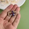 Brooches DCARZZ Kidney Pins Classic Jewelry Blue Red Enamel Cute Pin Metal Backpack Hat Woman Gift