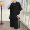 Męskie dresy dla mężczyzn dressit swobodne letnie joggery białe czarne odzież sportowa Dwuczęściowe zestawy Hip Hop Sports Suit Male Overize 4xl 3xl 230512