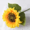Kwiaty dekoracyjne żółty słonecznik 45 cm sztuczne jedwabne kwiaty symulacja Symulacja pojedyncza słonecznik na zdjęcie ślubne rekwizyty kwiat DF230